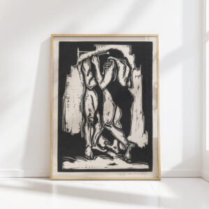 man and woman holding each other by the shoulders 1888 henri jonas high quality print