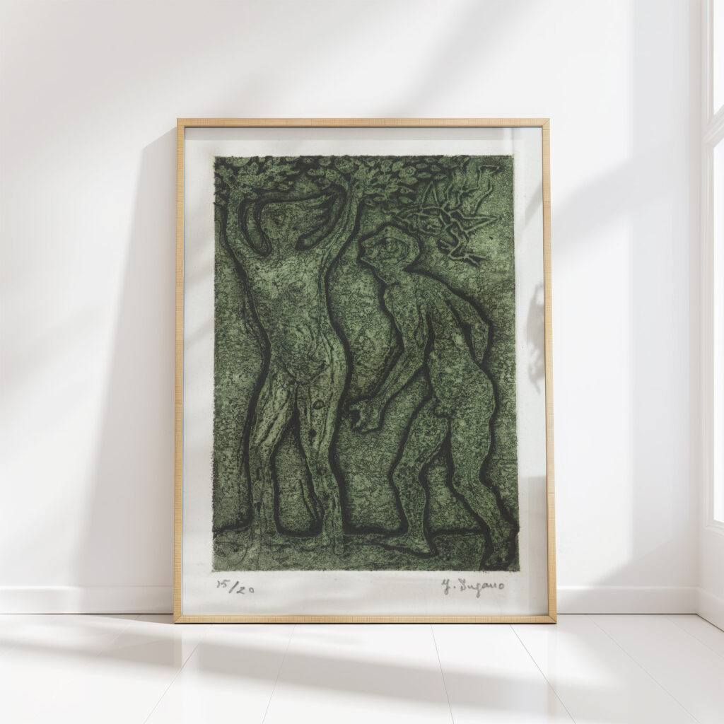 man and woman in green 1937 1969 yo sugano high quality print