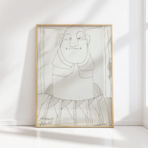 man head above three collars seen from the front 1943 12 22 samuel jessurun de mesquita high quality print