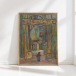 man in front of the entrance to the garden 1934 sasza blonder high quality print