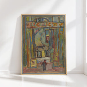 man in front of the entrance to the garden 1934 sasza blonder high quality print