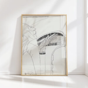 man in profile to the right with left hand raised 1944 01 22 samuel jessurun de mesquita high quality print