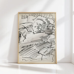 man sitting with his hand behind his head 1919 08 reijer stolk high quality print