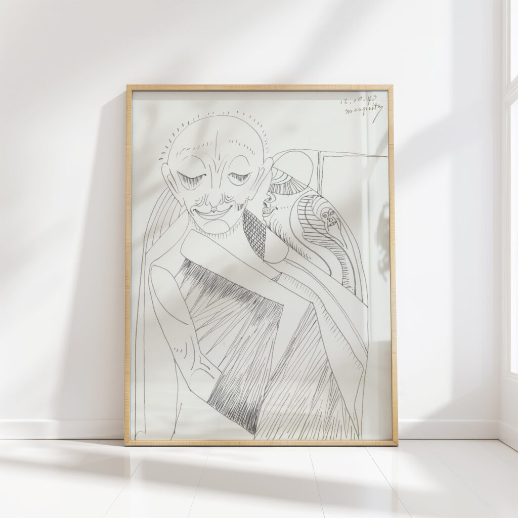 man with closed eyes 1943 10 12 samuel jessurun de mesquita high quality print