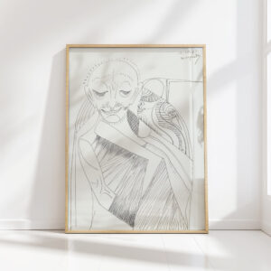 man with closed eyes 1943 10 12 samuel jessurun de mesquita high quality print