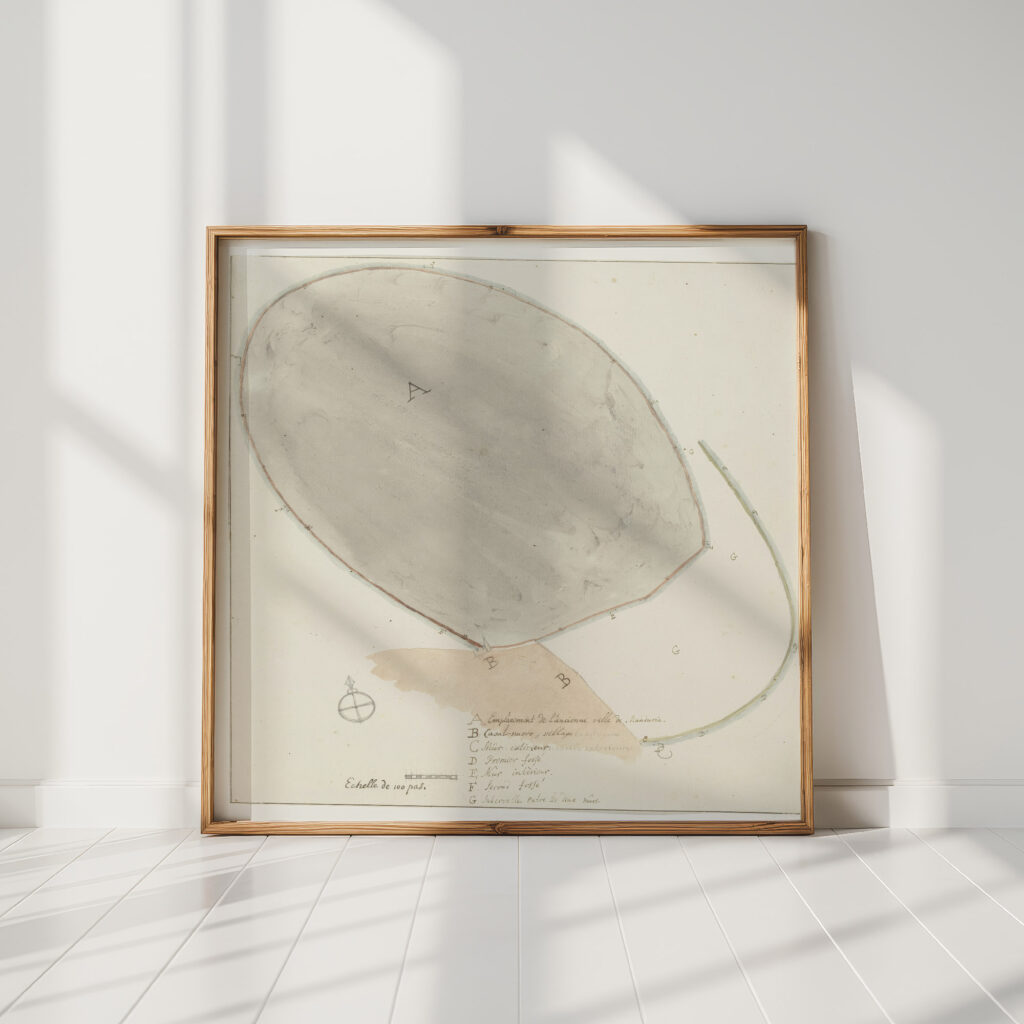 map with dimensions of the old city of manduria 1778 willem carel dierkens high quality print