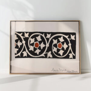 marble inlay with leaves from santa croce in florence 1890 johanna van de kamer high quality print