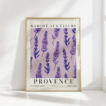 marche aux fleurs lavender art print for home decor