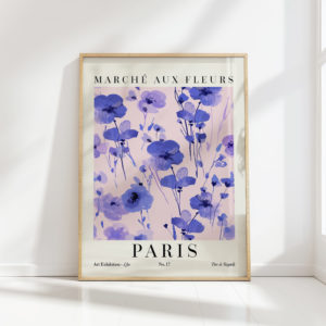 marche aux fleurs paris elegant floral art print