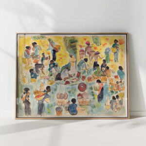 market scene in the dutch east indies 1886 1947 pierre jean apol high quality print