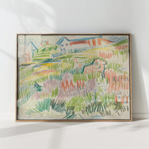 meadow with houses ernst ludwig kirchner high quality print