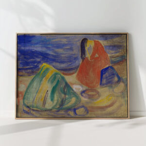 melancholy weeping woman on the beach 1906 edvard munch high quality print