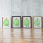 melon 3x4 framed posters mockup