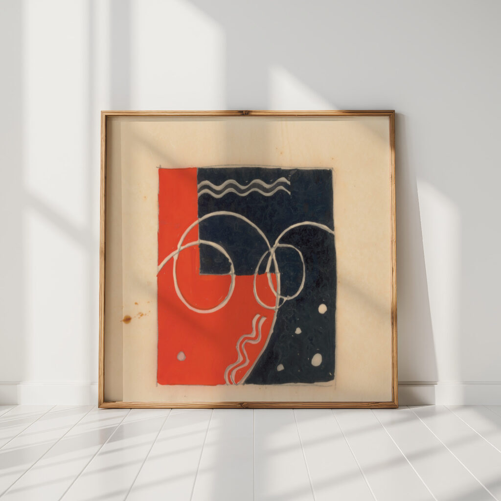 miscellaneous small sketches for inlaid table tops design with geometric motif 1930 winold reiss high quality print