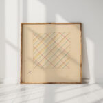 miscellaneous small sketches for inlaid table tops design with lined grid motif 1930 winold reiss high quality print