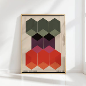 modern geometric bauhaus exhibition print