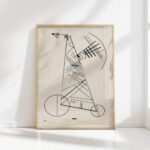 modernist black and white geometric composition by wassily kandinsky exclusive abstract art print 1930