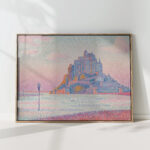 mont saint michel setting sun 1897 paul signac high quality print