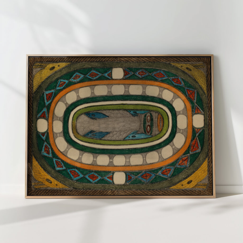 monument and coat of arms of the giant city part taller ring in the giant city granada 1928 adolf wolfli high quality print