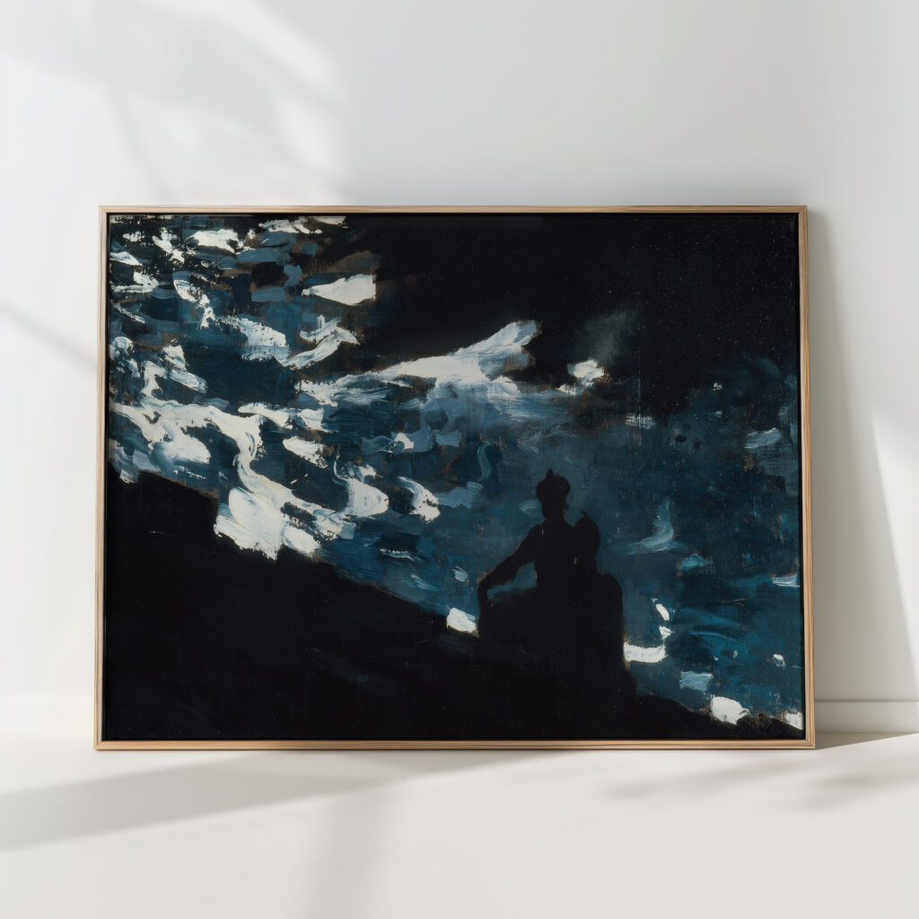 moonlight on the water circa 1906 winslow homer high quality print
