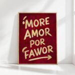 more amor por favor typography print artistic brushwork
