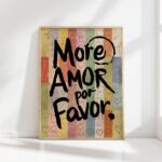 more amor por favor typography print colorful text