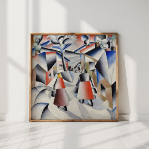 morning in the village after snowstorm 1912 kazimir malevich high quality print