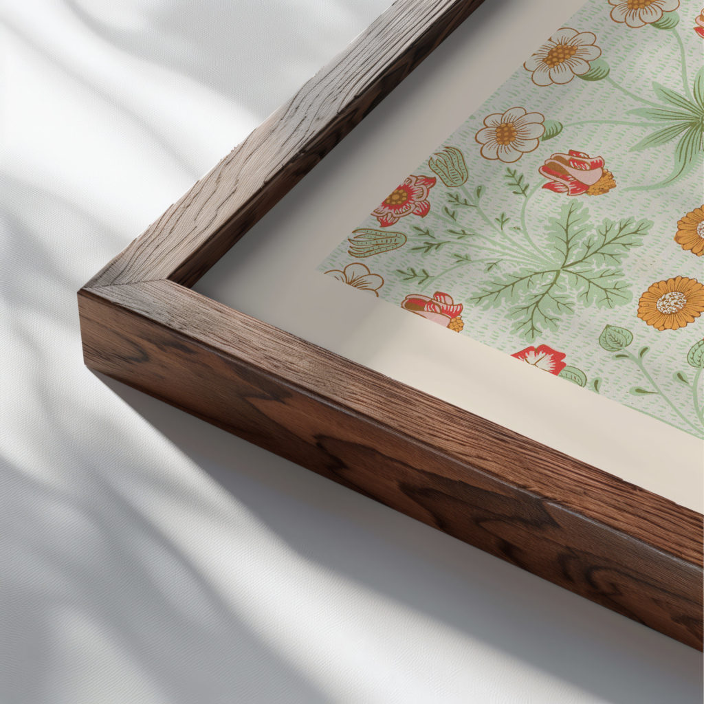 morris 0011 3x4 close up dark wood mockup