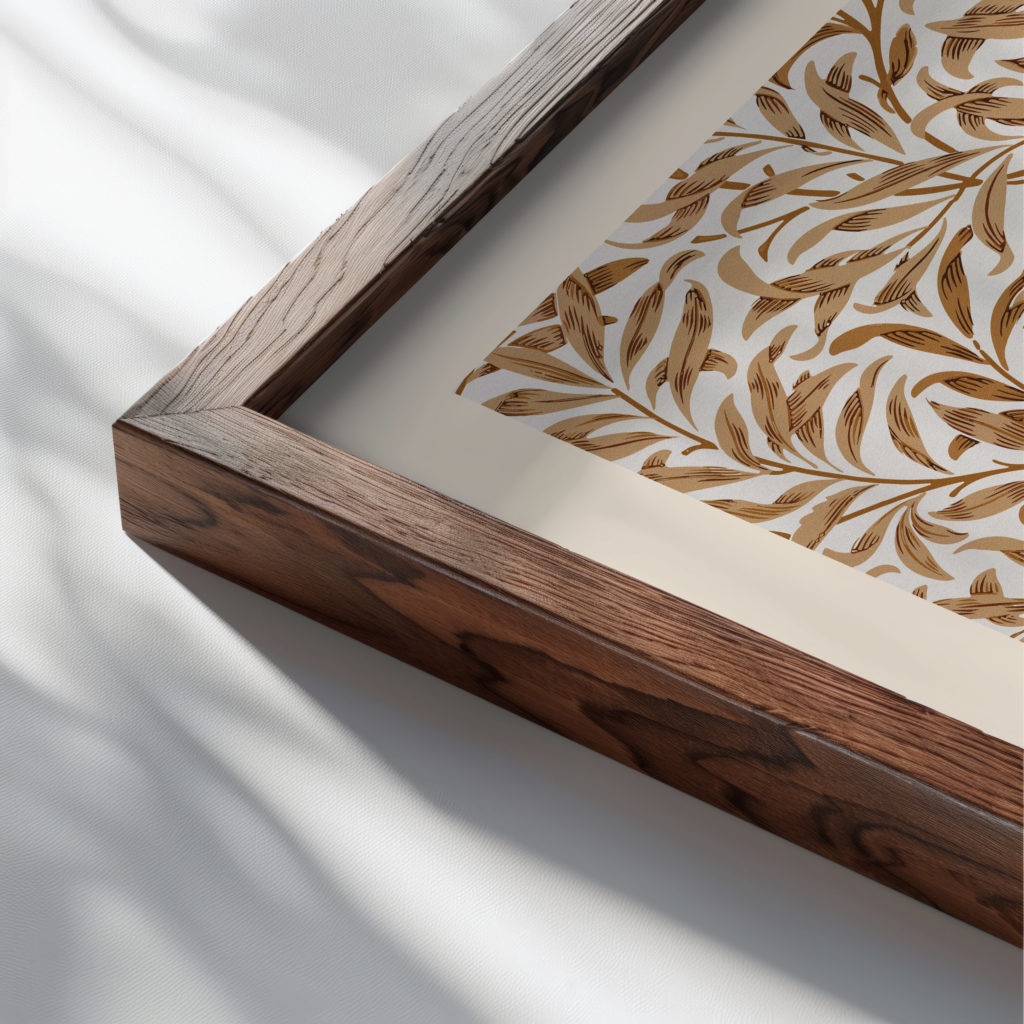 morris 0030 3x4 close up dark wood mockup