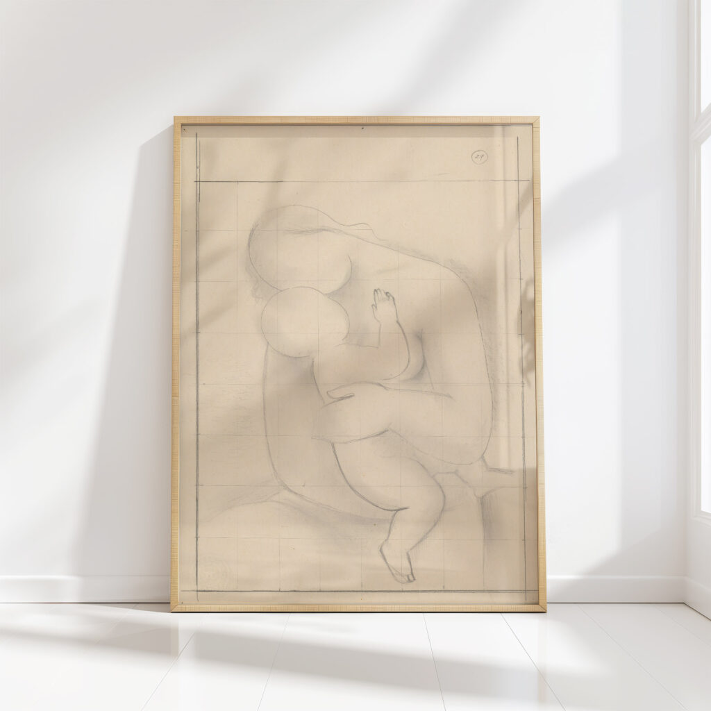 mother with baby 1932 1933 mikulas galanda high quality print