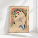 mother with baby and flower 1937 mikulas galanda high quality print