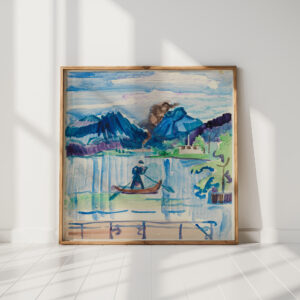 mountain lake with rower ca 1934 ernst ludwig kirchner high quality print