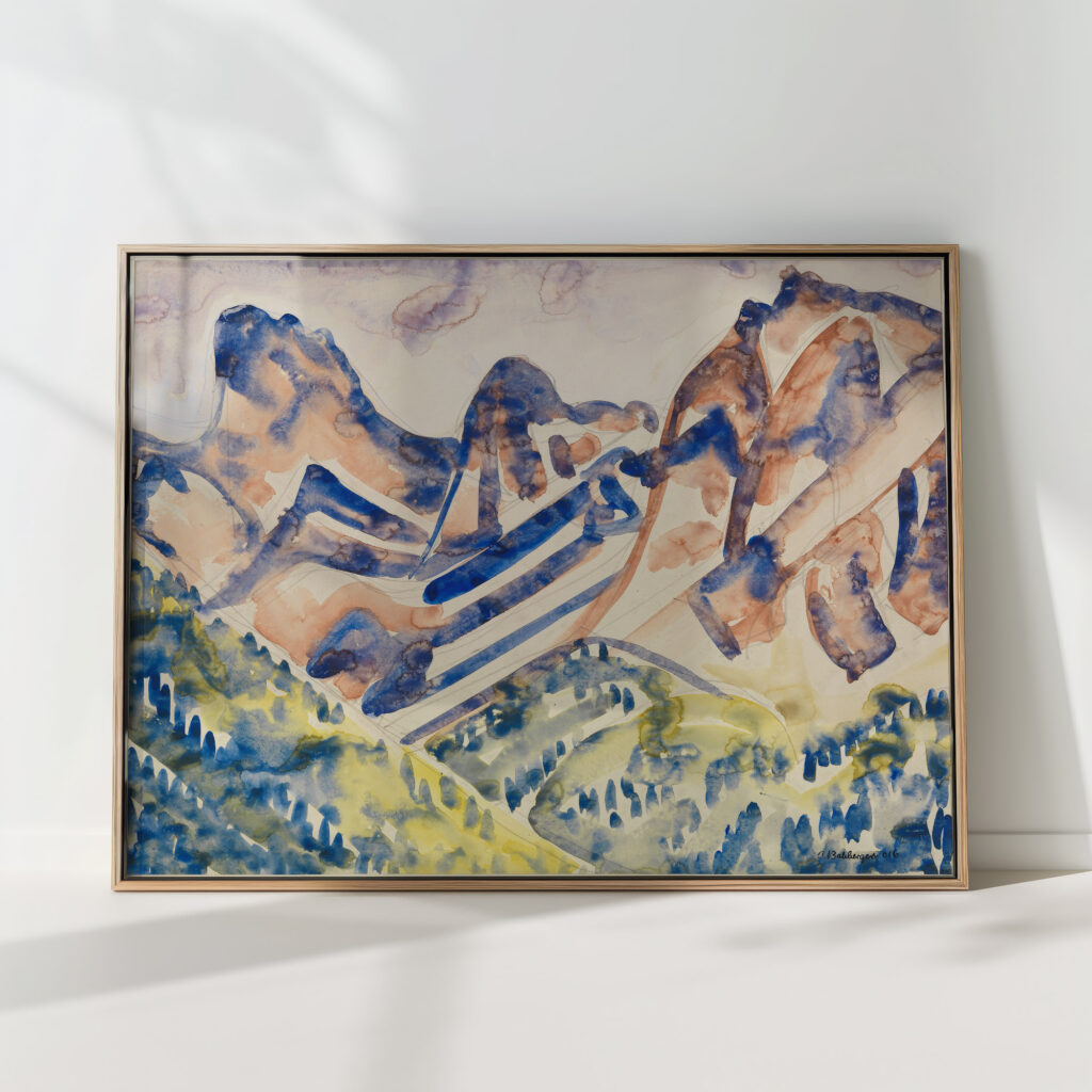 mountain landscape 1916 august babberger high quality print