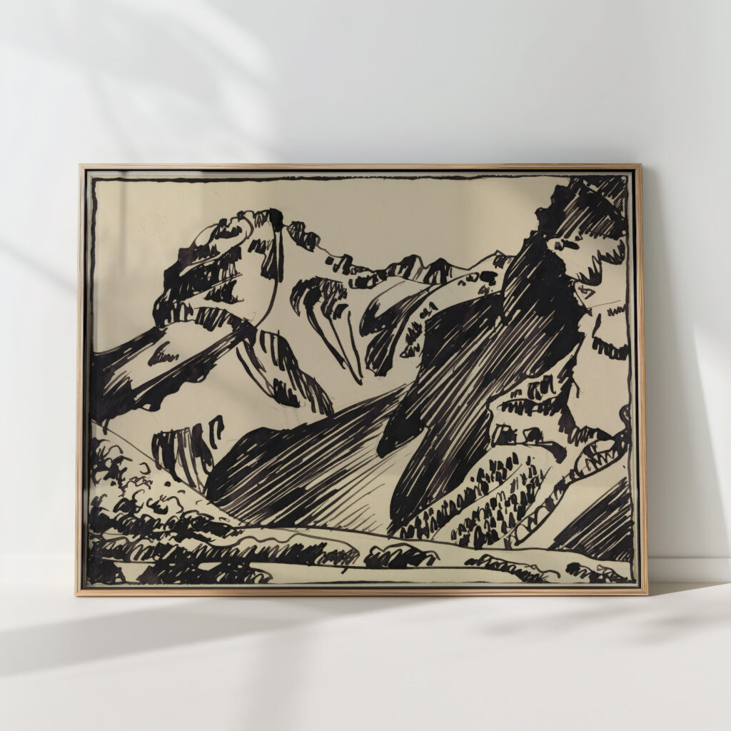 mountain landscape in bergell august babberger high quality print mountain landscape in bergell august babberger high quality print