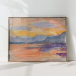 mountain landscape in the evening sky maria wiik high quality print