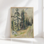 mountain pines and path ca 1918 ernst ludwig kirchner high quality print