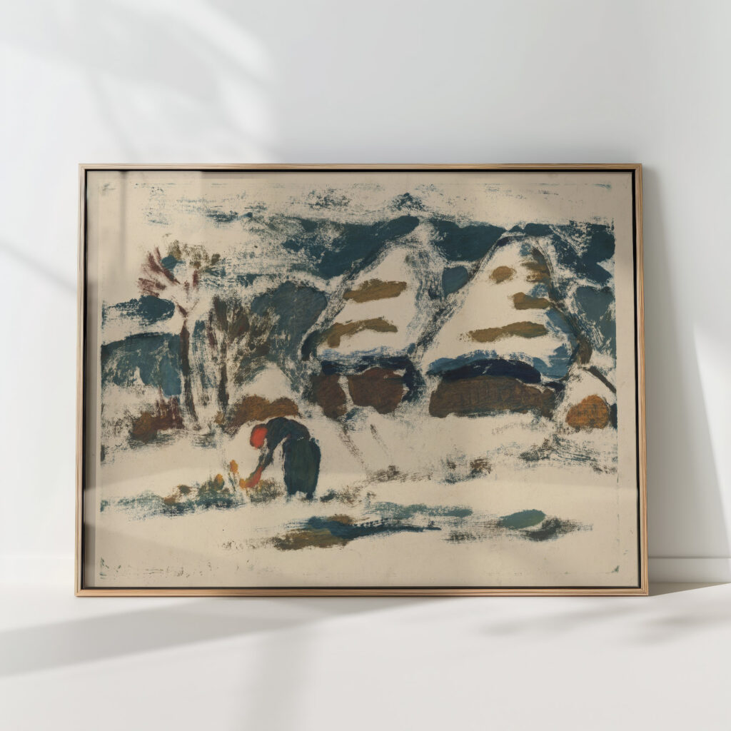 mountainous landscape with a female specter 1930 zolo palugyay high quality print
