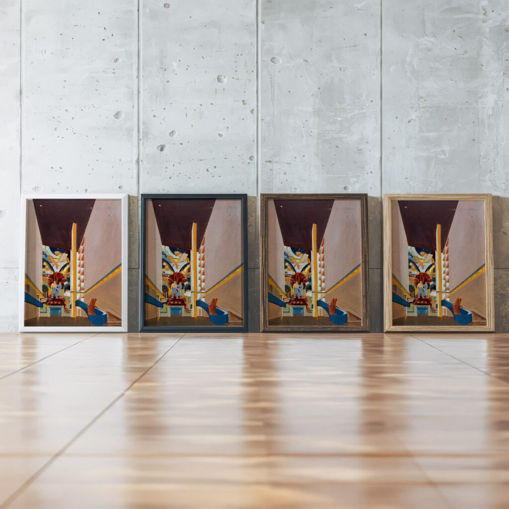 mural study ca. 1939 Unknown framed posters mockup