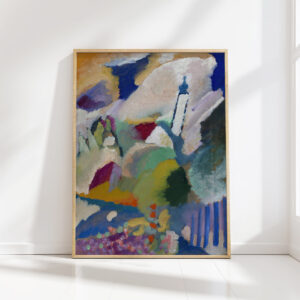 murnau with church i 1910 wassily kandinsky high quality print