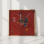 muted red 1927 wassily kandinsky high quality print