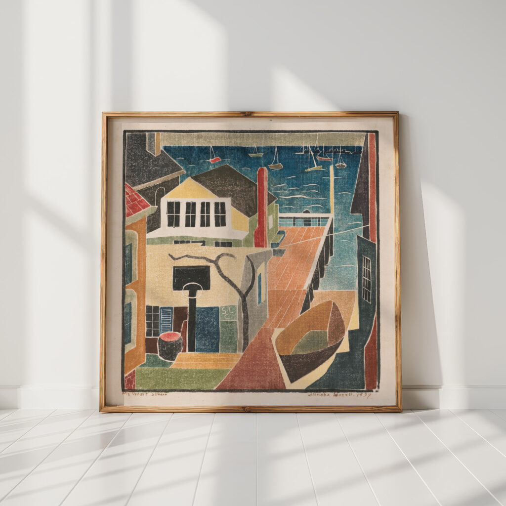 my wharf studio 1937 blanche lazzell high quality print