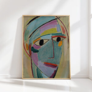 mystical head three quarter profile 1917 alexej von jawlensky high quality print