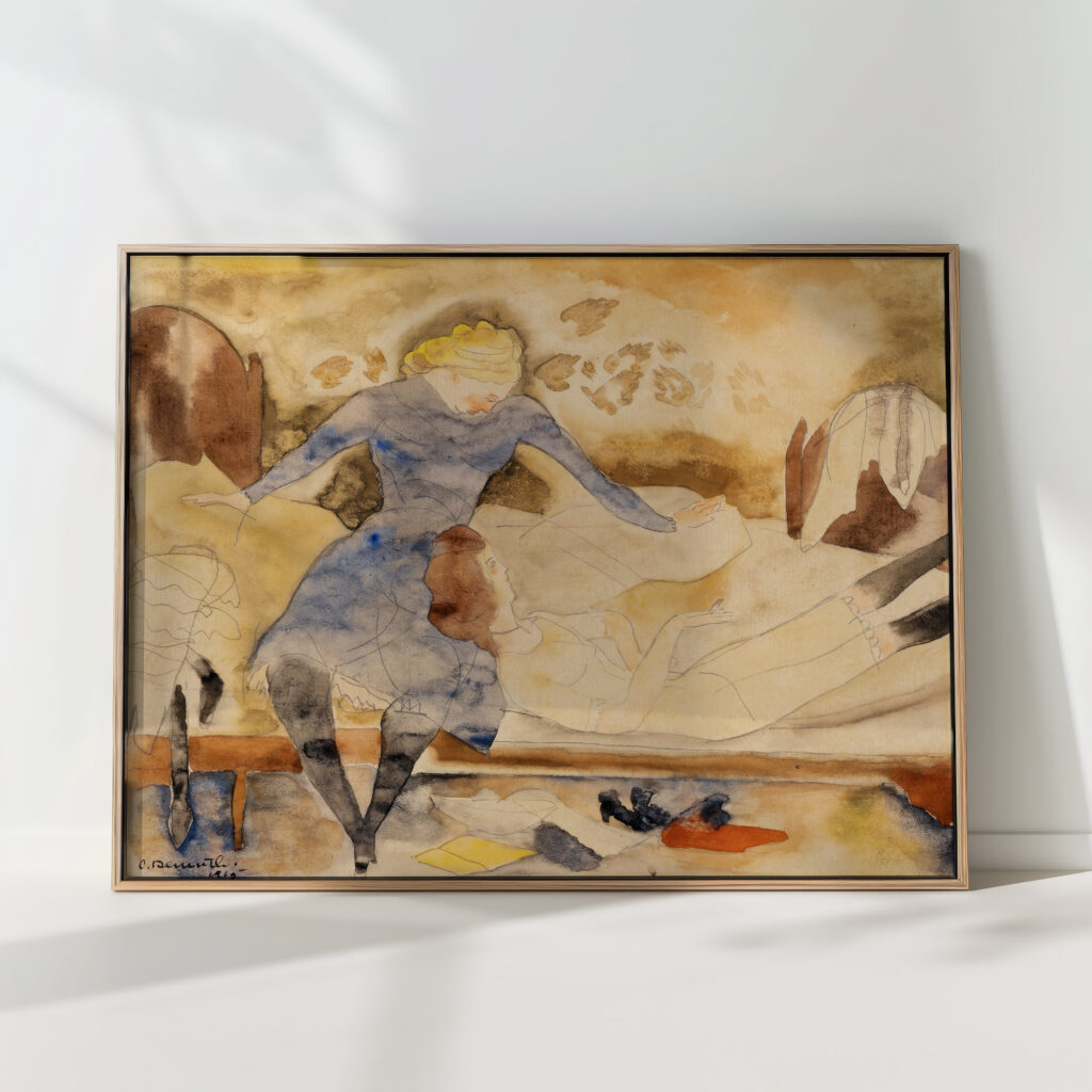 nana visiting her friend satin 1915 charles demuth high quality print