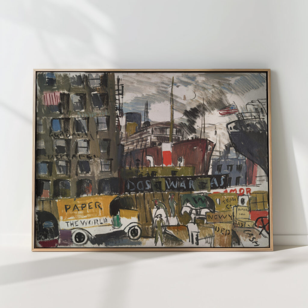 new york docks 1920 joaquin torres garcia high quality print