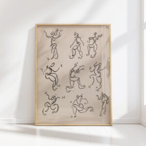 nine dancing figures in three registers 1910 1915 henri gaudier brzeska high quality print