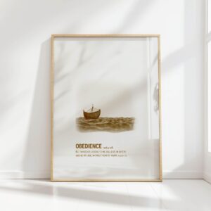 obedience noah ark minimalist christian print