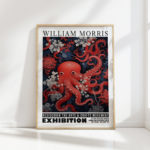 octopus william morris print floral poster