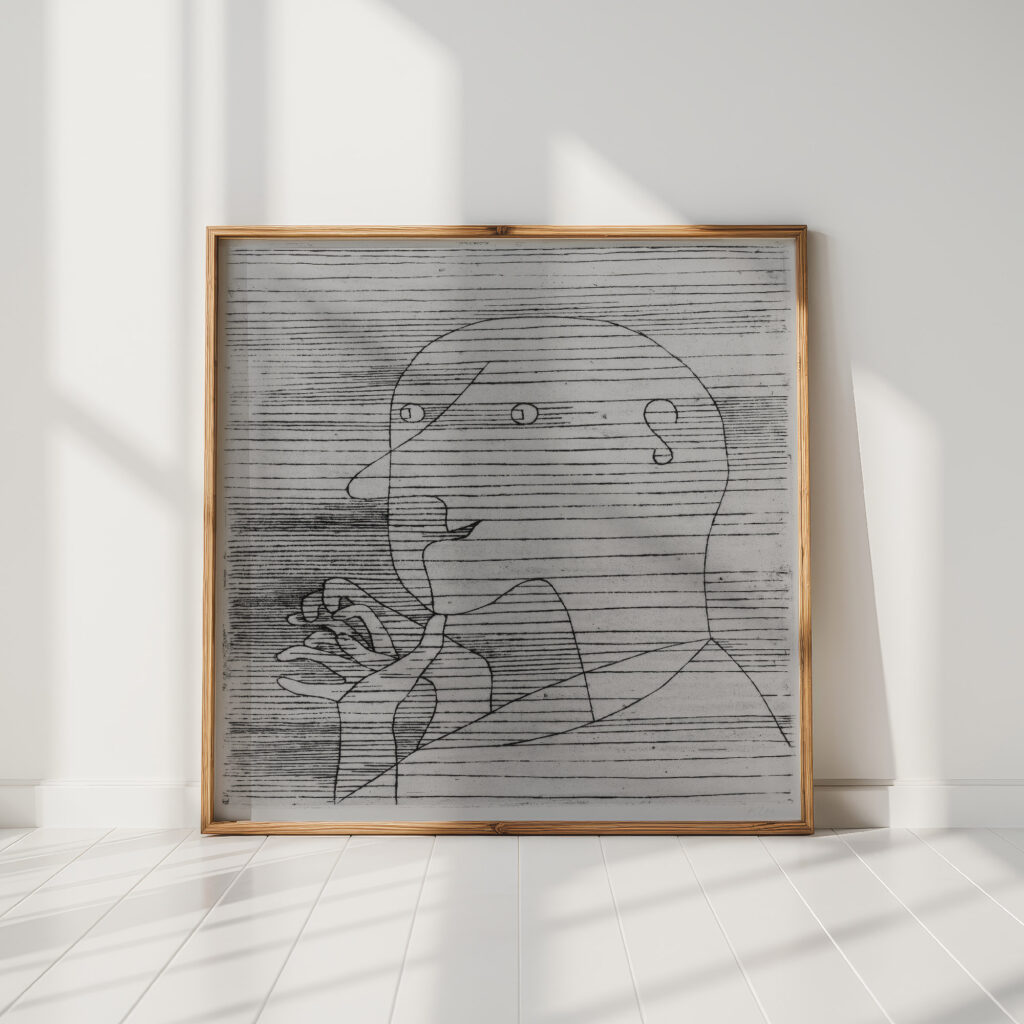 old man counting 1929 paul klee high quality print