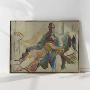 old man with naked woman on his lap 1913 15 edvard munch high quality print