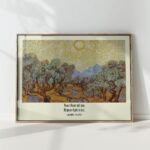 olive trees landscape themed artistic print